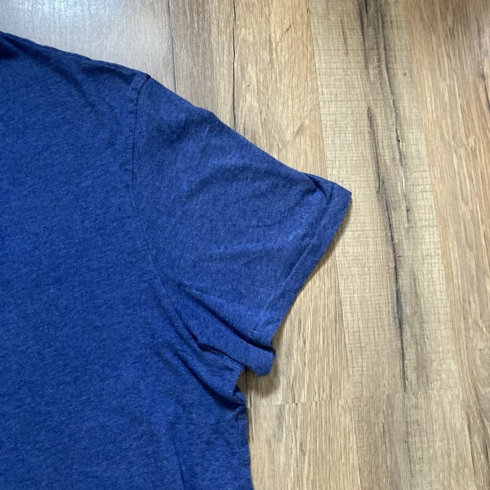 Polo Ralph Lauren V Neck Tee T-Shirt Mens XL Navy Blue Short Sleeve Red Pony